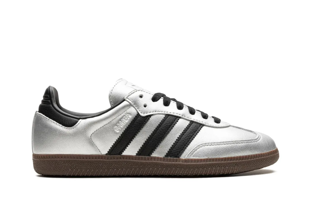 adidas Samba OG Silver Metallic Black Gum (Women's)