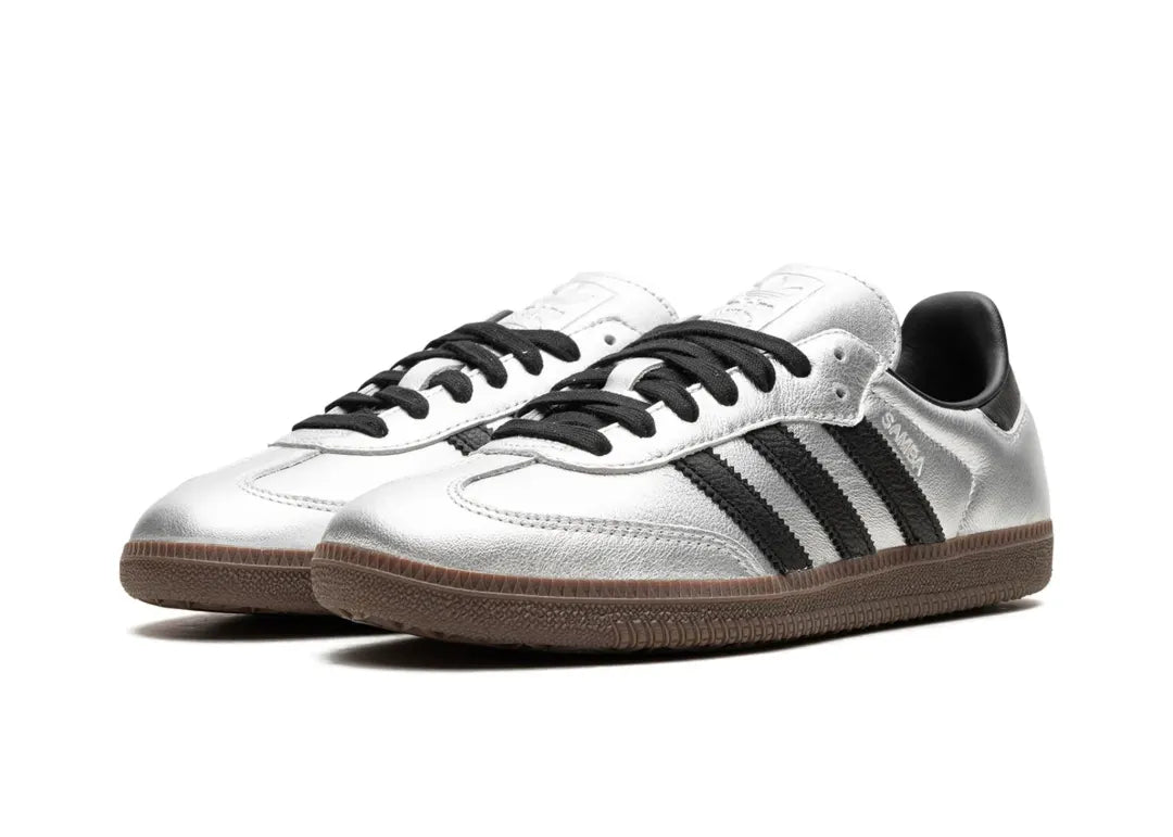 adidas Samba OG Silver Metallic Black Gum (Women's)