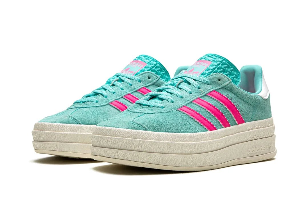 Adidas Gazelle Bold Flash Aqua Lucid Pink - PLUGSNEAKRS