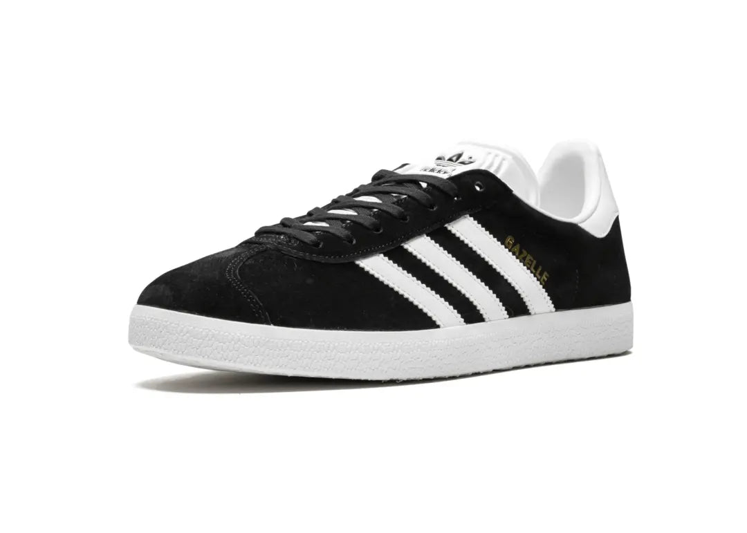 Adidas Gazelle Core Black Cloud White Gold - PLUGSNEAKRS