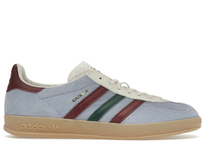 Adidas Gazelle Indoor Blue Dawn Collegiate Burgundy - PLUGSNEAKRS