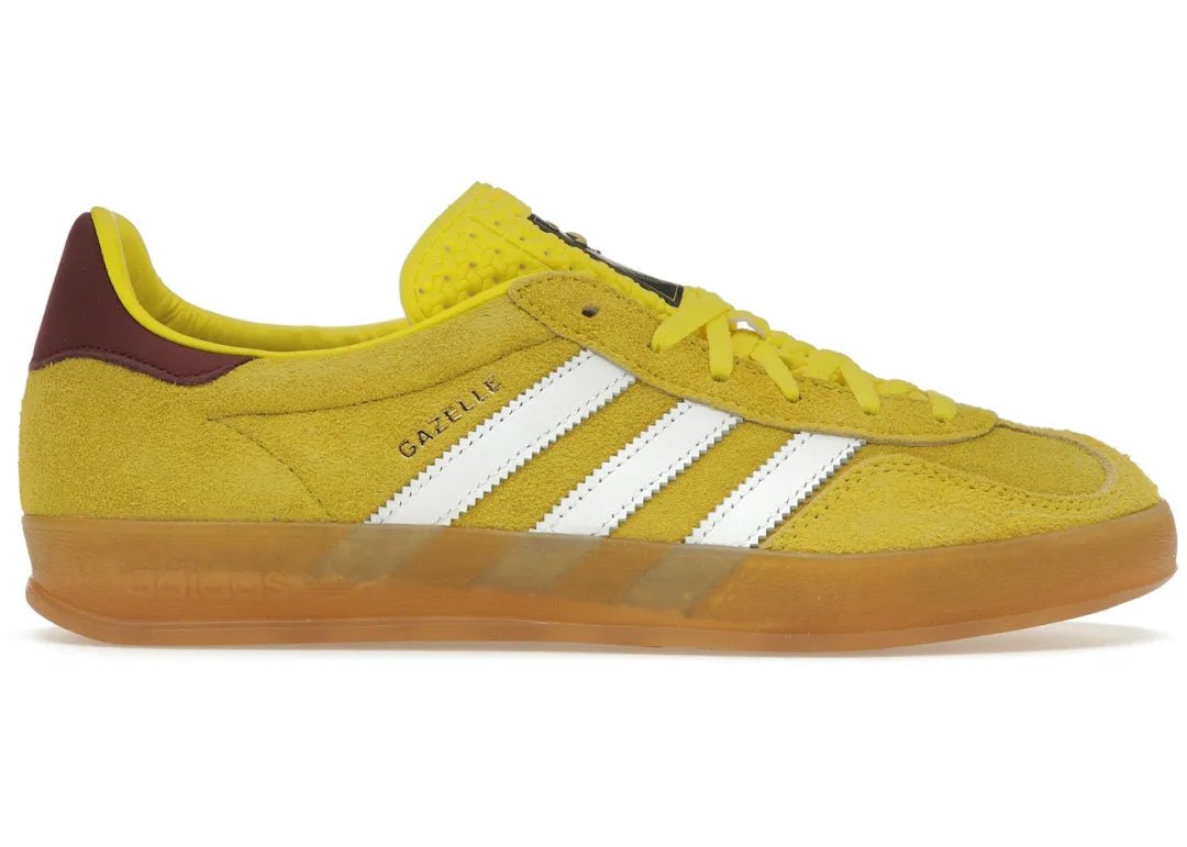 Adidas Gazelle Indoor Bright Yellow Collegiate Burgundy - PLUGSNEAKRS