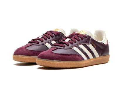 Adidas Samba OG Maroon Gold Metallic - PLUGSNEAKRS