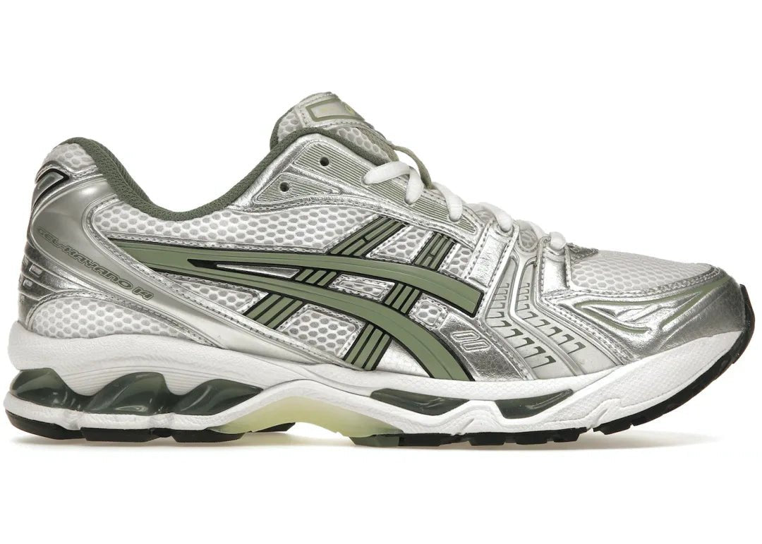 ASICS Gel-Kayano 14 White Pure Silver Slate Grey Sage - PLUGSNEAKRS