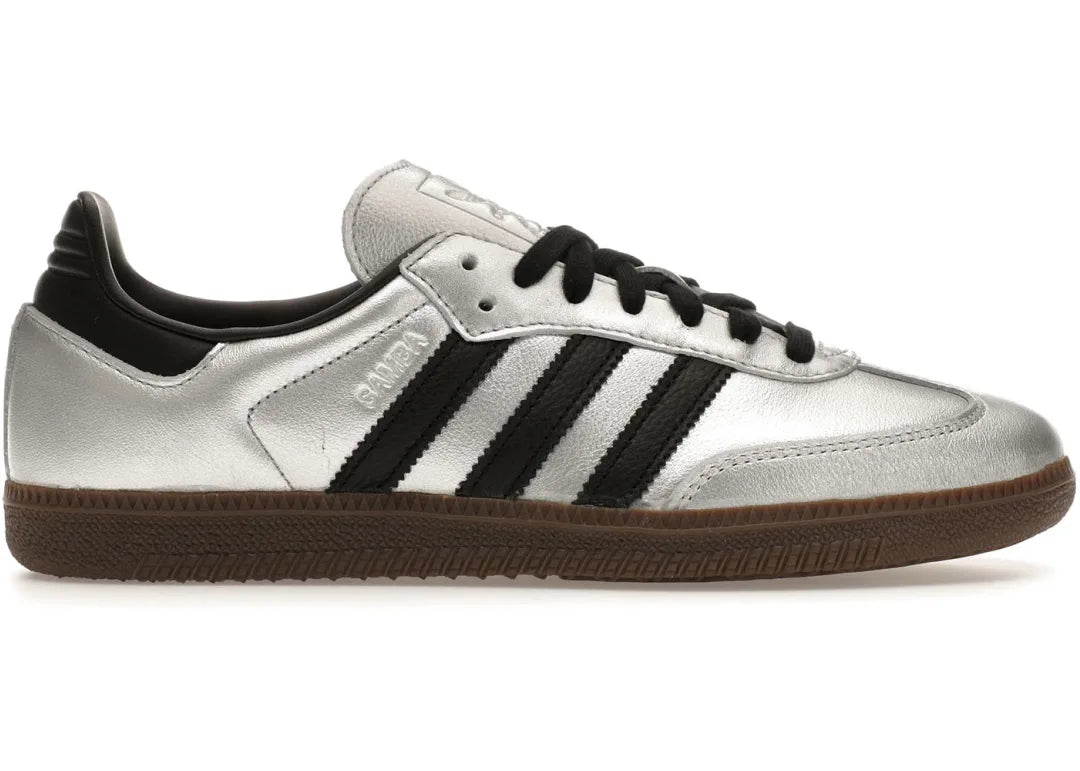 adidas Samba OG Silver Metallic Black Gum (Women's)