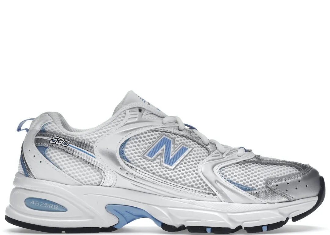 New Balance 530 White Carolina Blue - PLUGSNEAKRS