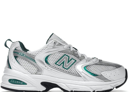 New Balance 530 White Silver Green - PLUGSNEAKRS