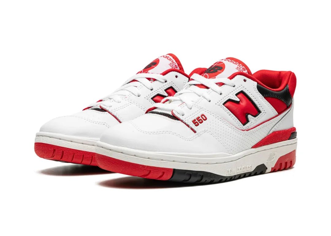 New Balance 550 White Red - PLUGSNEAKRS