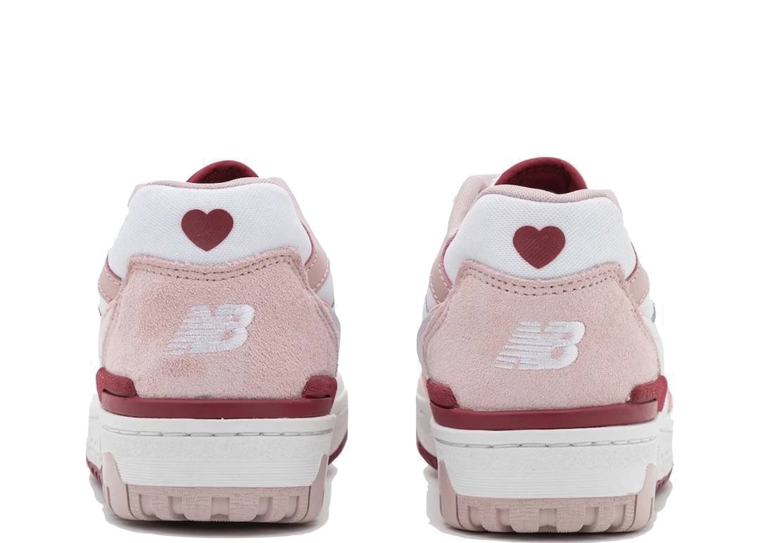 New Balance 550 White Scarlet - PLUGSNEAKRS