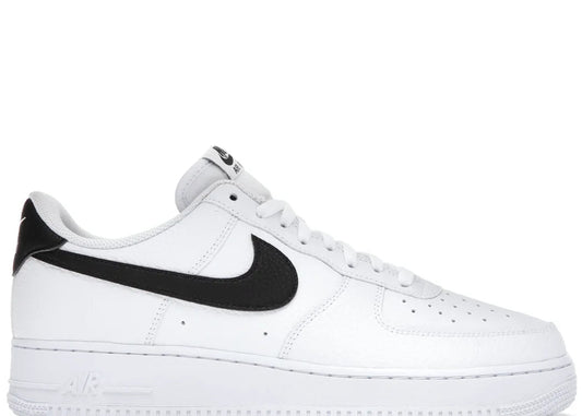 Nike Air Force 1 Low '07 White Black Pebbled Leather - PLUGSNEAKRS