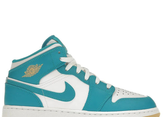 Nike Air Jordan 1 Mid Aquatone (GS) - PLUGSNEAKRS