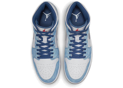 Nike Air Jordan 1 Mid French Blue Fire Red - PLUGSNEAKRS