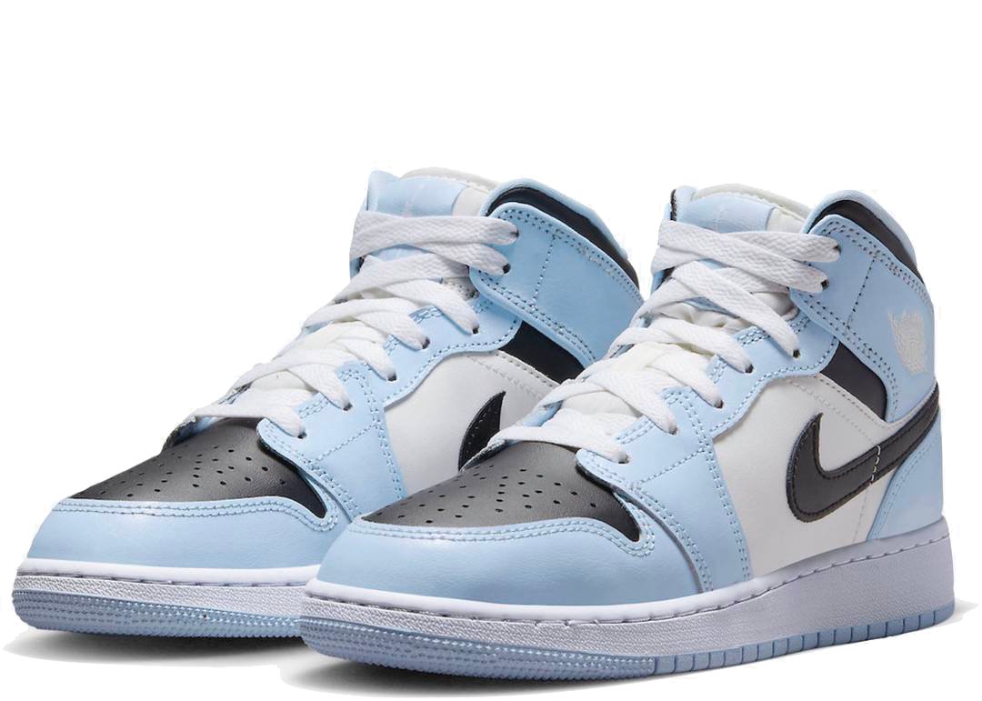 Nike Air Jordan 1 Mid Ice Blue - PLUGSNEAKRS