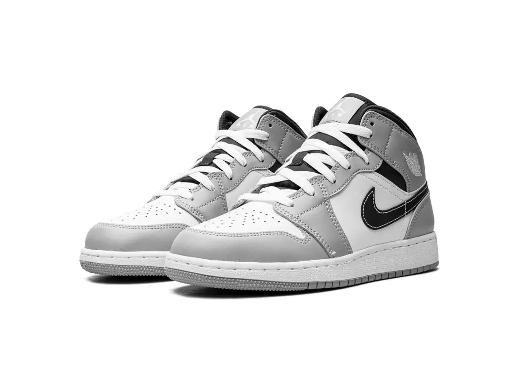 Nike Air Jordan 1 Mid Light Smoke Grey (GS) - PLUGSNEAKRS