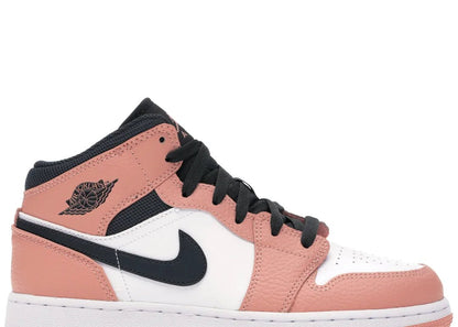 Nike Air Jordan 1 Mid Pink Quartz (GS) - PLUGSNEAKRS