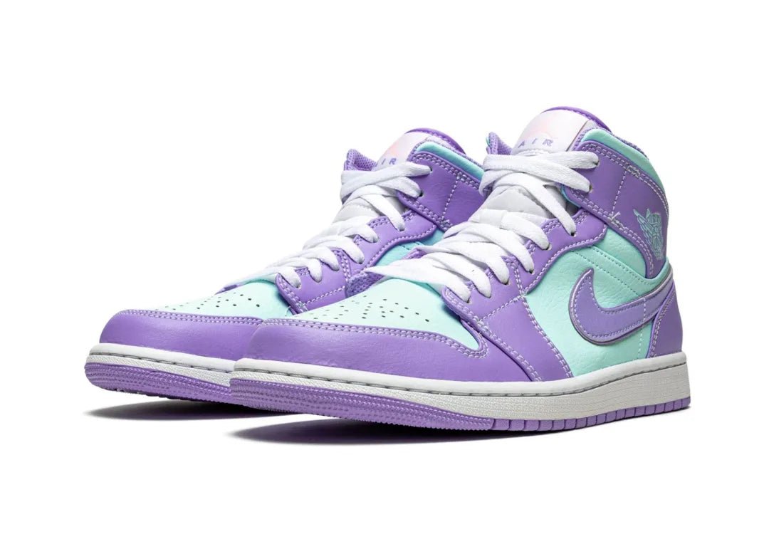 Nike Air Jordan 1 Mid Purple Aqua - PLUGSNEAKRS