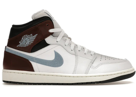 Nike Air Jordan 1 Mid SE Brown Blue Grey - PLUGSNEAKRS