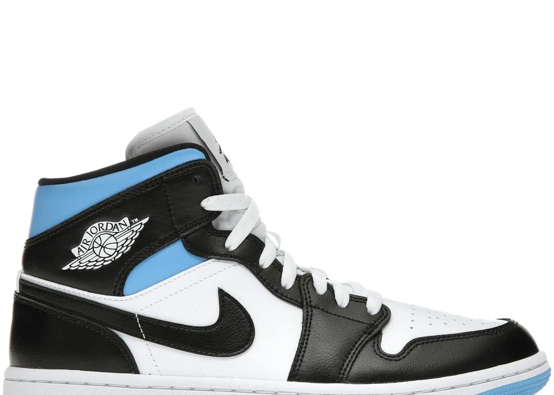 Nike Air Jordan 1 Mid University Black White - PLUGSNEAKRS