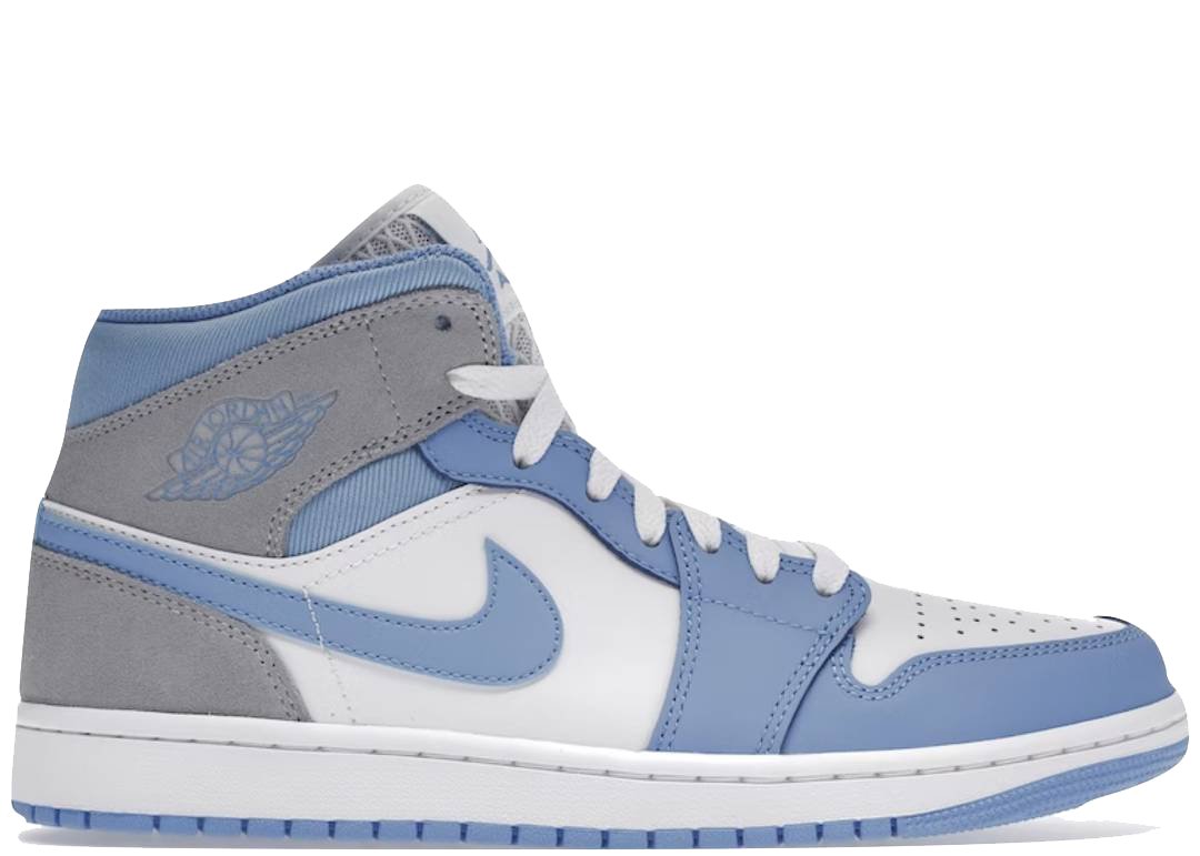 Nike Air Jordan 1 Mid University Blue Grey - PLUGSNEAKRS