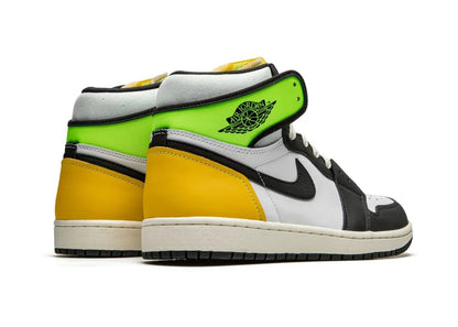 Nike Air Jordan 1 Retro Wysokie Białe Czarne Volt Uniwersyteckie Złoto