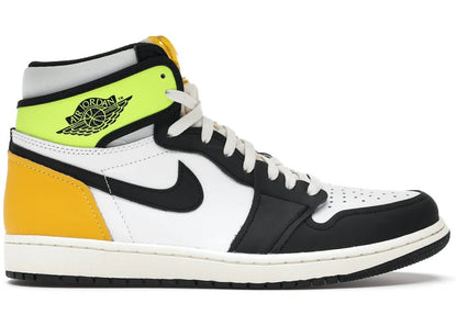 Nike Air Jordan 1 Retro Wysokie Białe Czarne Volt Uniwersyteckie Złoto