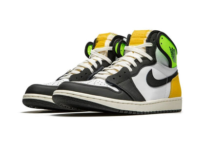 Nike Air Jordan 1 Retro Wysokie Białe Czarne Volt Uniwersyteckie Złoto