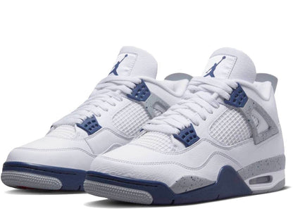 Nike Air Jordan 4 Retro Weiß Mitternachtsmarine